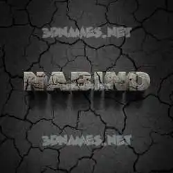 nabind in Cracked Stone style - 3D name wallpaper