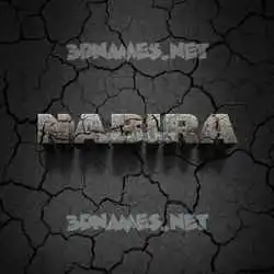 nabira in Cracked Stone style - 3D name wallpaper