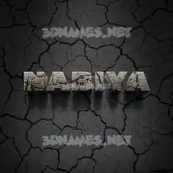 nabiya in Cracked Stone style - 3D name wallpaper
