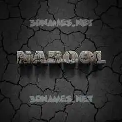 nabool in Cracked Stone style - 3D name wallpaper