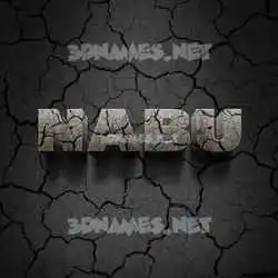 nabu in Cracked Stone style - 3D name wallpaper