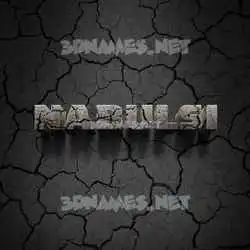 nabulsi in Cracked Stone style - 3D name wallpaper