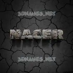 nacer in Cracked Stone style - 3D name wallpaper