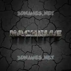 nachelle in Cracked Stone style - 3D name wallpaper