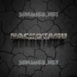 nachotaku in Cracked Stone style - 3D name wallpaper
