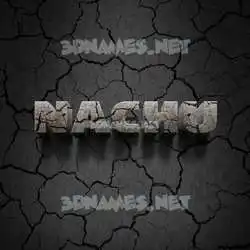 nachu in Cracked Stone style - 3D name wallpaper