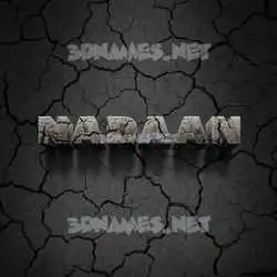 nadaan in Cracked Stone style - 3D name wallpaper