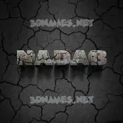nadab in Cracked Stone style - 3D name wallpaper