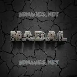 nadal in Cracked Stone style - 3D name wallpaper