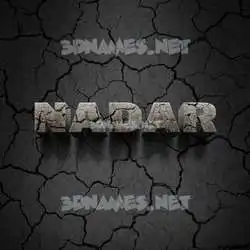 nadar in Cracked Stone style - 3D name wallpaper