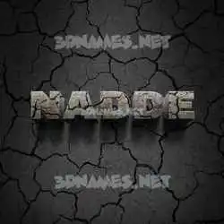 nadde in Cracked Stone style - 3D name wallpaper