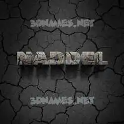 naddel in Cracked Stone style - 3D name wallpaper