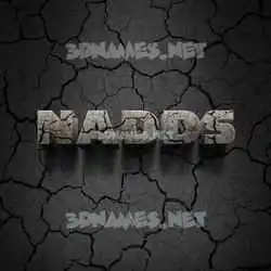 nadds in Cracked Stone style - 3D name wallpaper