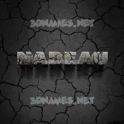 nadeau in Cracked Stone style - 3D name wallpaper