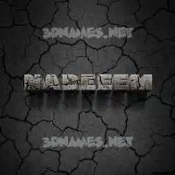 nadeeem in Cracked Stone style - 3D name wallpaper