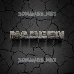 nadeen in Cracked Stone style - 3D name wallpaper
