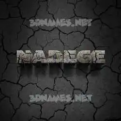 nadege in Cracked Stone style - 3D name wallpaper