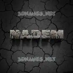 nadem in Cracked Stone style - 3D name wallpaper