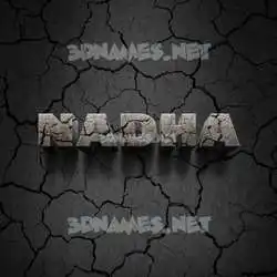 nadha in Cracked Stone style - 3D name wallpaper