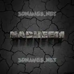 nadheem in Cracked Stone style - 3D name wallpaper