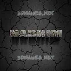 nadhim in Cracked Stone style - 3D name wallpaper