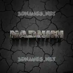 nadhini in Cracked Stone style - 3D name wallpaper