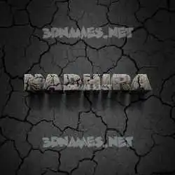 nadhira in Cracked Stone style - 3D name wallpaper
