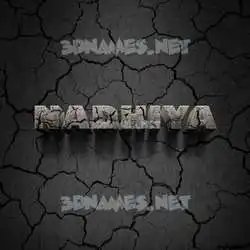 nadhiya in Cracked Stone style - 3D name wallpaper