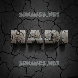 nadi in Cracked Stone style - 3D name wallpaper