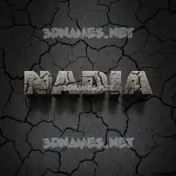 nadia in Cracked Stone style - 3D name wallpaper