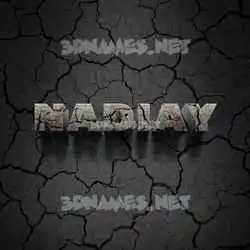 nadiay in Cracked Stone style - 3D name wallpaper