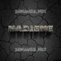 nadiene in Cracked Stone style - 3D name wallpaper