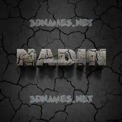 nadin in Cracked Stone style - 3D name wallpaper