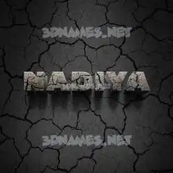 nadiya in Cracked Stone style - 3D name wallpaper