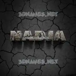 nadja in Cracked Stone style - 3D name wallpaper