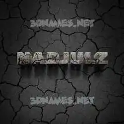 nadjulz in Cracked Stone style - 3D name wallpaper