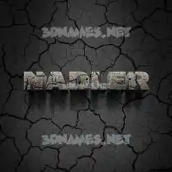 nadler in Cracked Stone style - 3D name wallpaper