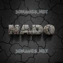 nado in Cracked Stone style - 3D name wallpaper