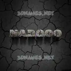 nadooo in Cracked Stone style - 3D name wallpaper