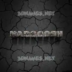 nadooosh in Cracked Stone style - 3D name wallpaper