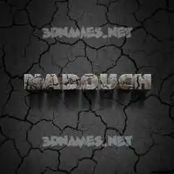 nadouch in Cracked Stone style - 3D name wallpaper