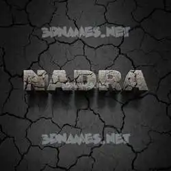nadra in Cracked Stone style - 3D name wallpaper