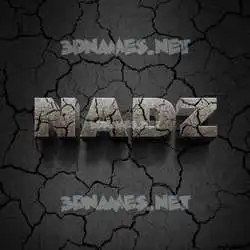 nadz in Cracked Stone style - 3D name wallpaper