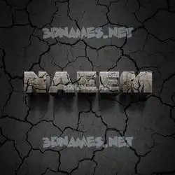 naeem in Cracked Stone style - 3D name wallpaper