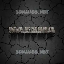 naeema in Cracked Stone style - 3D name wallpaper