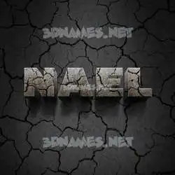 nael in Cracked Stone style - 3D name wallpaper