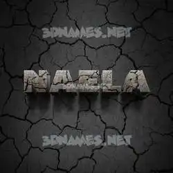 naela in Cracked Stone style - 3D name wallpaper