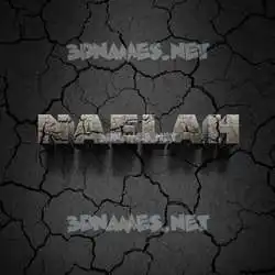 naelah in Cracked Stone style - 3D name wallpaper