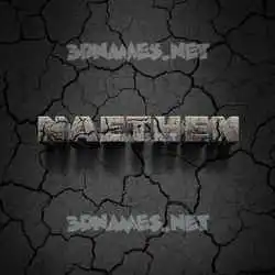 naethen in Cracked Stone style - 3D name wallpaper