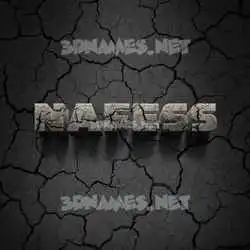 nafess in Cracked Stone style - 3D name wallpaper